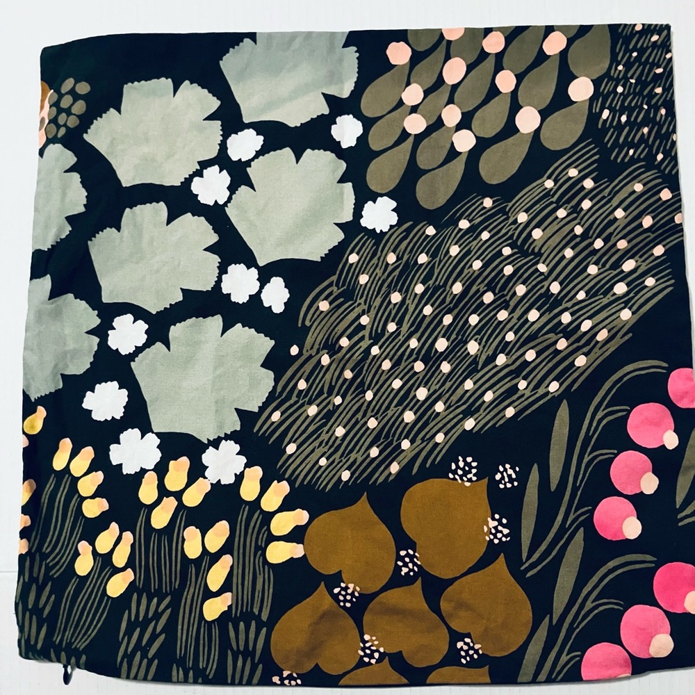 Pillow Cover Two Sided Design Cotton Zipper 18” x 18”
